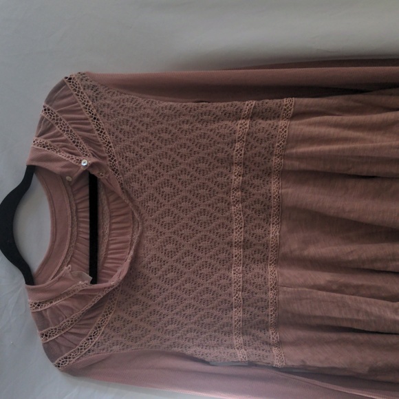 Free People Embroidered Crochet Boho Blouse - Picture 4 of 5